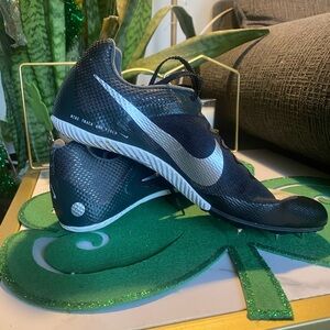 Nike Black and Silver Track Shoes